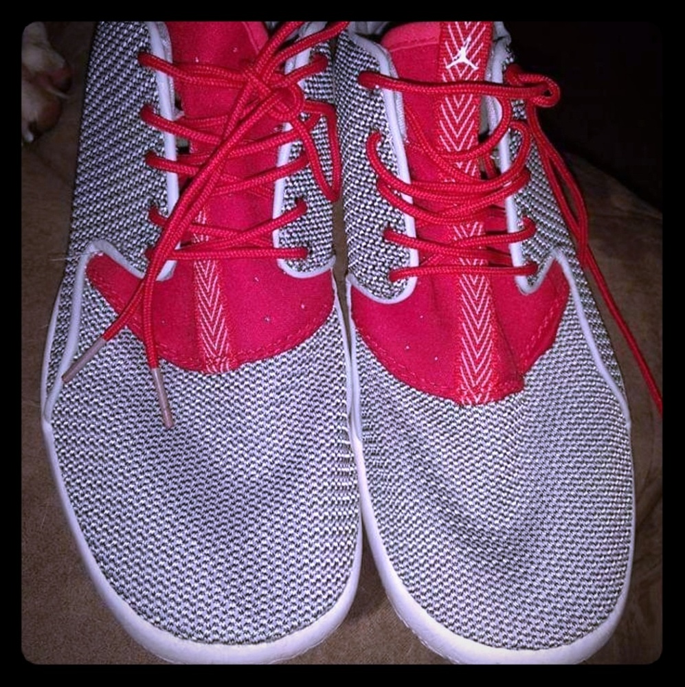 Nike Gray and infared Jordans Eclipse size 10
